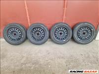  4x100 lyukosztású 15" használt gyári lemezfelni, rajta 185/60 használt jó nyári gumikkal 