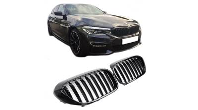 BMW G30 G31 2017-2020 lakkozott fekete Performance stílusú vese