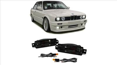 BMW E30 kristály fekete füst burás index pár