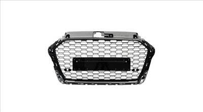 AUDI A3 8V Facelift 2016-2020 lakkozott fekete RS stílusú hűtőrács ACC nélkülihez