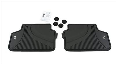 Gyári BMW G30 G31 Allweather tépőzáras fekete hátsó gumiszőnyeg szett 51472414219