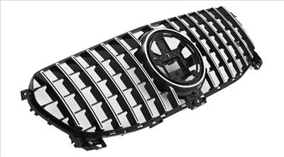 Mercedes Benz C167 V167 GLE 2019-2023 Offroad és Standard-hoz króm - fekete hűtőrács Panamerica AMG GT stílusban AMG logóval