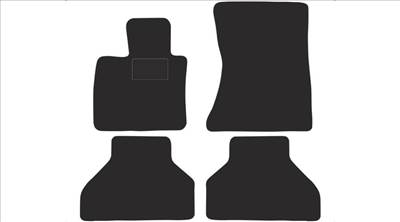 BMW E70 X5 prémium fekete velúrszőnyeg szett kék piros cérnás varrással