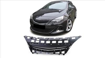 Opel Astra J 2012- 3ajtós GTC-hez OPC stílusú matt fekete hűtőrács