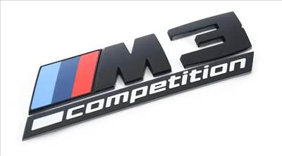 Gyári BMW G80 M3 Competition fekete csomagtartó embléma 51148084161