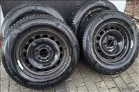  15" használt (gyári felni) lemezfelni, rajta 205/65 használt Hankook téli gumi gumi 