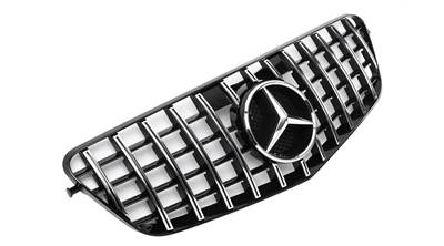 Mercedes Benz W212 2009-2013 króm - fekete hűtőrács Panamerica AMG GT stílusban