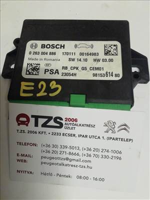 Peugeot 308 III parkoló asszisztens vezérlő elektronika  9815361480 0263004886