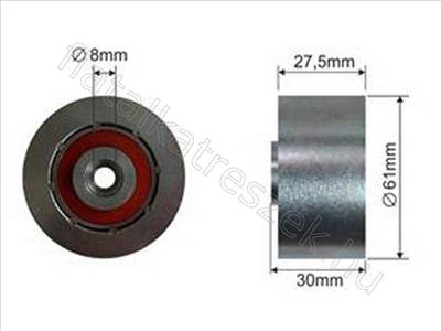 Vezetőgörgő - AVEO, CORSA, 9-5, CROMA, VECTRA, ORLANDO - FT44084, 71739801 -  - Fastoriginal Utángyártott új 71739801