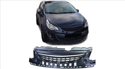 Opel Corsa D Facelift 2011-2014 matt fekete hűtőrács