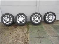  5x112 lyukosztású 17" újszerű Alutec alufelni, rajta 215/60 használt Dunlop téli gumi gumi 