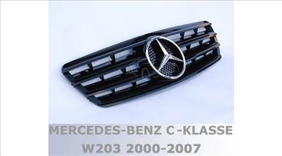 Mercedes Benz W203 lakkozott fényes fekete hűtőrács AMG stílusban