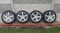  5x114.3 lyukosztású 18" használt RC alufelni, rajta 225/50 újszerű Hankook téli gumi gumi 