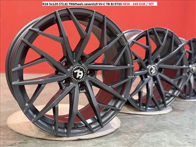 R18 5x120 (72,6) 79Wheels seventy9 SV-C TB 8J ET33 bmw alufelnik felnik 8x18 18" 18col