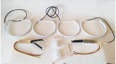 BMW E46 H7 halogén SMD LED OPAL bicolor indexes angel eye