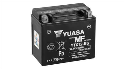 Yuasa YTX12-BS 12V Akkumulátor 10,5Ah 180A Indítóáram Bal+