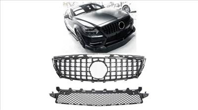 Mercedes Benz C218 - W218 CLS AMG Pack 2011-2014 lakkozott fekete hűtőrács Panamerica AMG GT stílusban