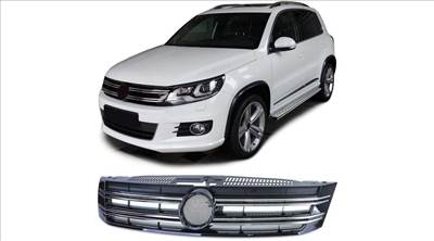 VW Volkswagen Tiguan 5N 2011-2018 facelift lakkozott fekete - króm hűtőrács