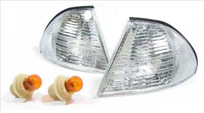 BMW E46 1998-2001 limousine touring kristály fehér első index pár