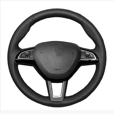 Skoda bőr kormányvédő – méretpontos, varrható kivitel Octavia Fabia Fabia Rapid