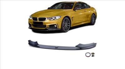 BMW F32 F33 F36 M-packet Performance stílusú utángyártott műanyag matt fekete 4részes koptató lippe