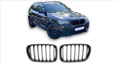 BMW F25 X3 2010-2014 lakkozott fekete Performance stílusú vese