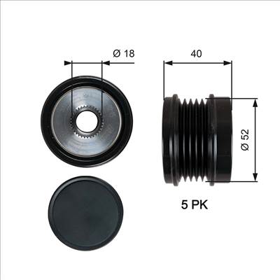 GATES OAP7209 - generátor szabadonfutó MERCEDES-BENZ