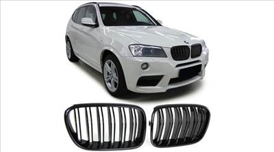 BMW F25 X3 2010-2014 lakkozott fekete M4 stílusú vese