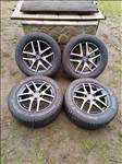  5x114.3 lyukosztású 16" Mazda alufelni, rajta 215/60 használt Bridgestone téli gumi, szenzorok