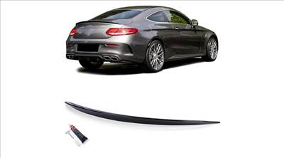 Mercedes Benz C205 coupe A205 cabrio C-osztály AMG stílusú lakkozott fekete csomagtartó spoiler