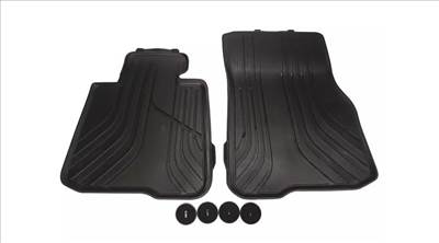 Gyári BMW F32 F33 F36 F82 F83 M4 Allweather tépőzáras fekete első gumiszőnyeg szett 51472348155