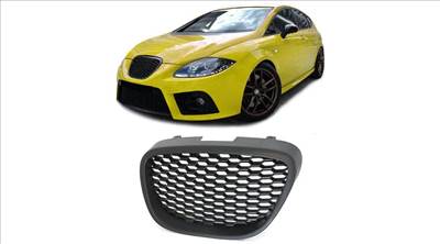 SEAT Altea 5P Toledo 5P Leon 1P 2004-2009 méhsejtes matt fekete RS hűtőrács