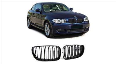 BMW E81 E82 E87 E88 facelift lakkozott fekete M4 stílusú vese