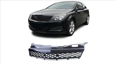 Opel Astra H 3ajtós fekete méhsejtes OPC stílusú hűtőrács GTC Twin Top VXR