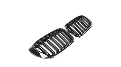 BMW F25 X3 F26 X4 2014-2018 lakkozott fekete M4 stílusú vese