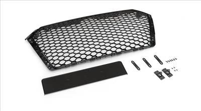 AUDI A4 B9 8W 2016- lakkozott fekete RS stílusú hűtőrács (PDC-s és PDC nélkülihez is)