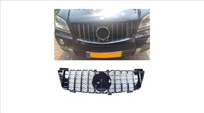 Mercedes Benz ML W164 2005-2008 króm - fekete hűtőrács Panamerica AMG GT stílusban