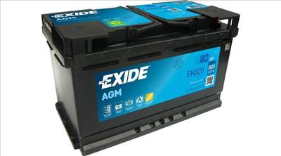 Exide AGM Start-Stop EK820 12V Akkumulátor 82Ah 800A Indítóáram Jobb+