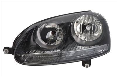 Volkswagen Golf V. 2003-2008 utángyártott új bal első fényszóró 2H7 fekete házas (motorral) DEPO 1k6941029t