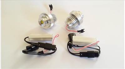 BMW E60 LCI H7 halogénlámpás CREE 20W SMD LED fehér angel eye fényforrás