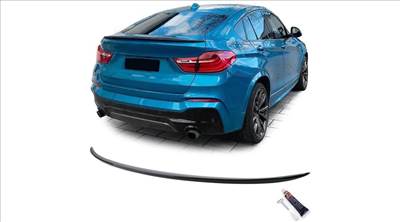 BMW F26 X4 M Performance stílusú lakkozott fekete ABS műanyag csomagtartó spoiler