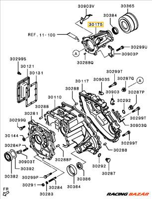 Mitsubishi L200 Terepváltó Hátsó Kardánkihajtás Fedél (2.5 DI-D 4D56, 2005–2015) 3201a057