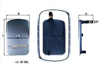 MAHLE HX 159KIT - hidraulikus szűrő, automatikus váltó BMW OPEL VAUXHALL