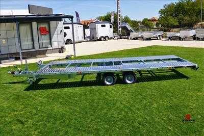 Új autószállító utánfutó (550x210cm - 2700kg) akciósan bruttó 1.890.000 Ft