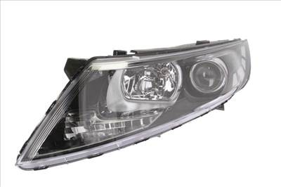 Kia Optima 2011-2015 utángyártott új bal első fényszóró H7/H1 fekete házas DEPO 921012t040