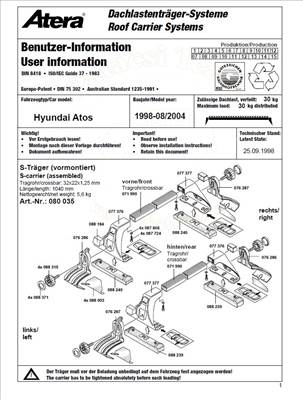 Hyundai Atos 1998-2004 - T.csomagt. acél zárható