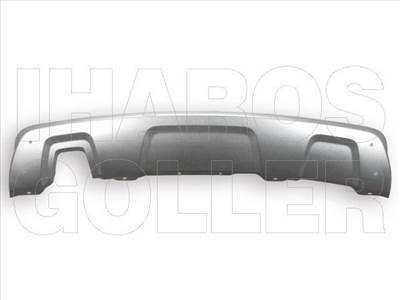 Dacia Duster 2010-2013 - Hátsó lökhárító spoiler, ezüstre fényezett