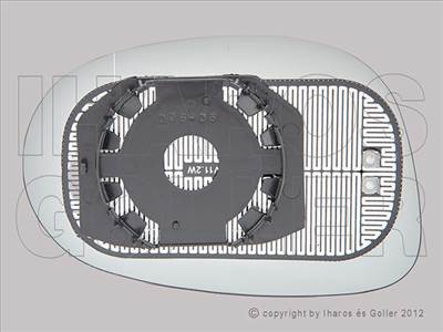 Lancia Delta 2009-2014 - Tükörlap cserélhető bal, kék, aszf.,fűthető
