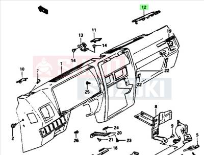 Suzuki Samurai SJ413 műszerfal kupak 73821-70A11-5ES