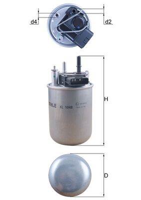 MAHLE KL 1048 - Üzemanyagszűrő NISSAN
